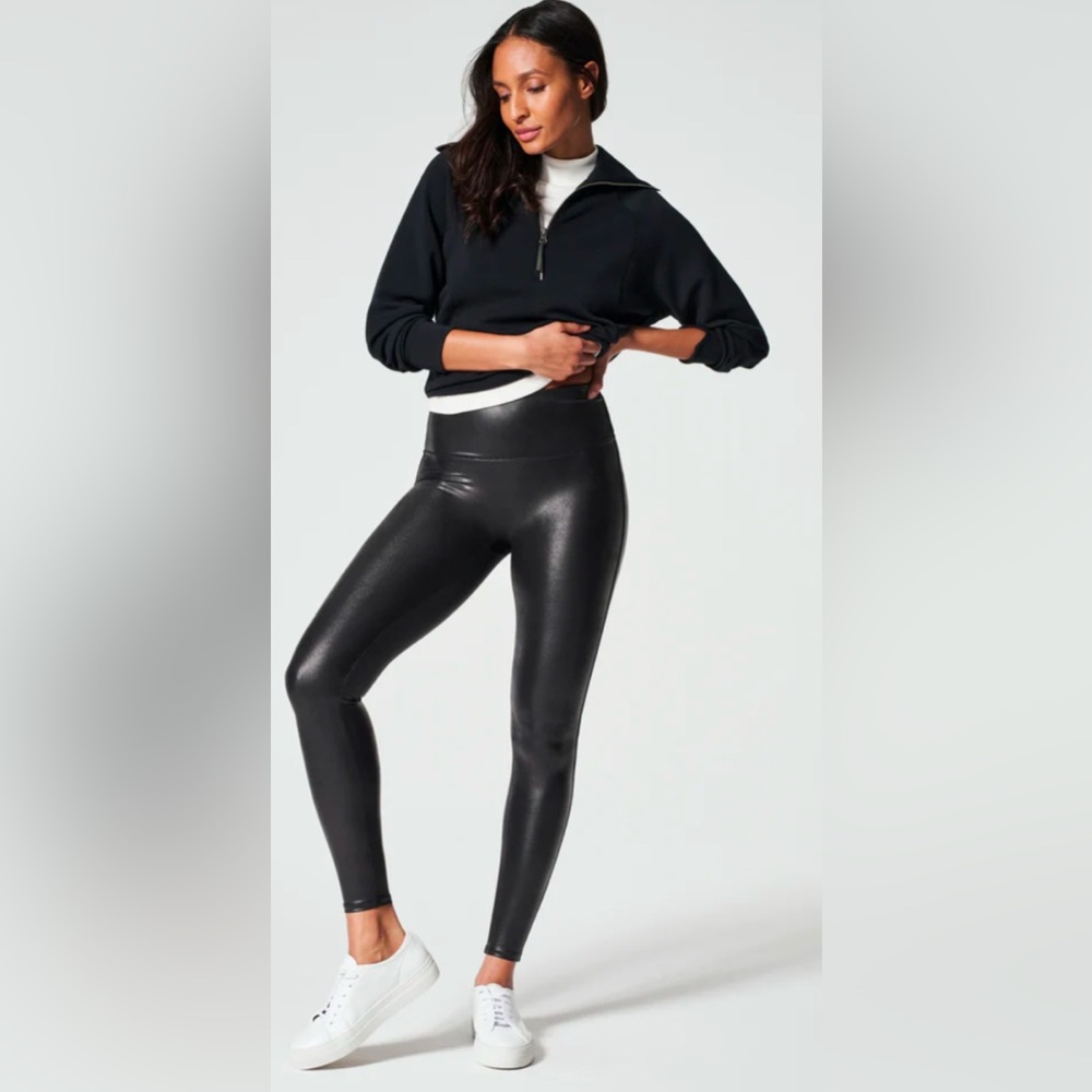 Brand new Spanx Faux Leather Leggings - black